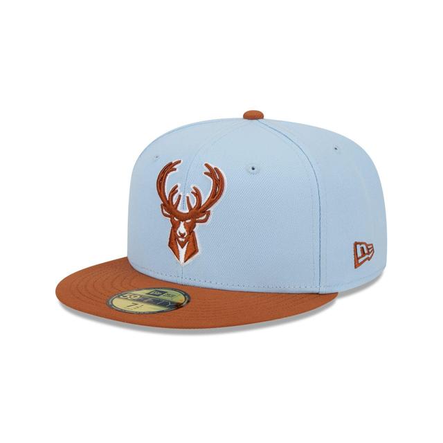 Milwaukee Bucks Color Pack Glacial Blue 59FIFTY Fitted Hat Male Product Image