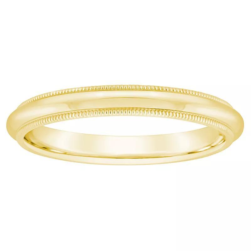 Alyson Layne Mens 10k Gold Milgrain Comfort Fit Wedding Band Product Image