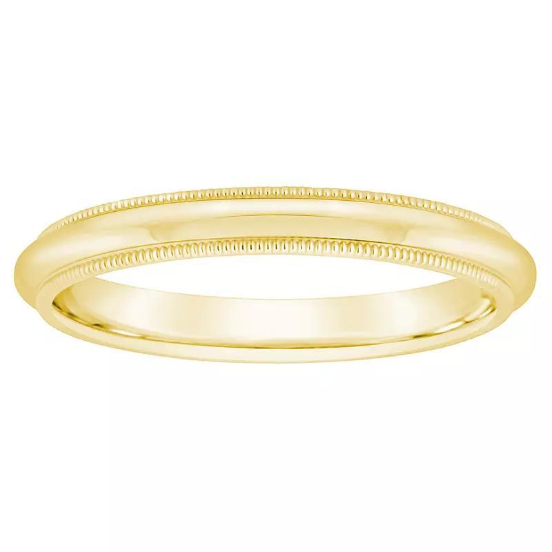 Alyson Layne Mens 10k Gold Milgrain Comfort Fit Wedding Band Product Image