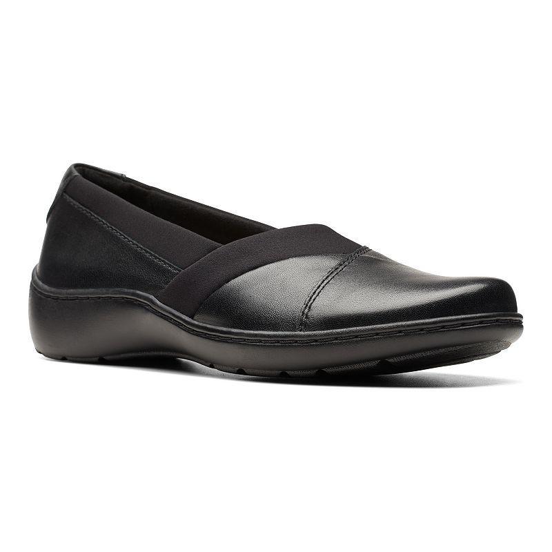 Clarks Cora Charm (Dark Leather) Women's Flat Shoes Product Image