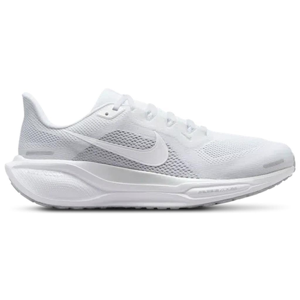 NIKE Mens  Zoom Pegasus 41 Wide In White/white/pure Platinum Product Image