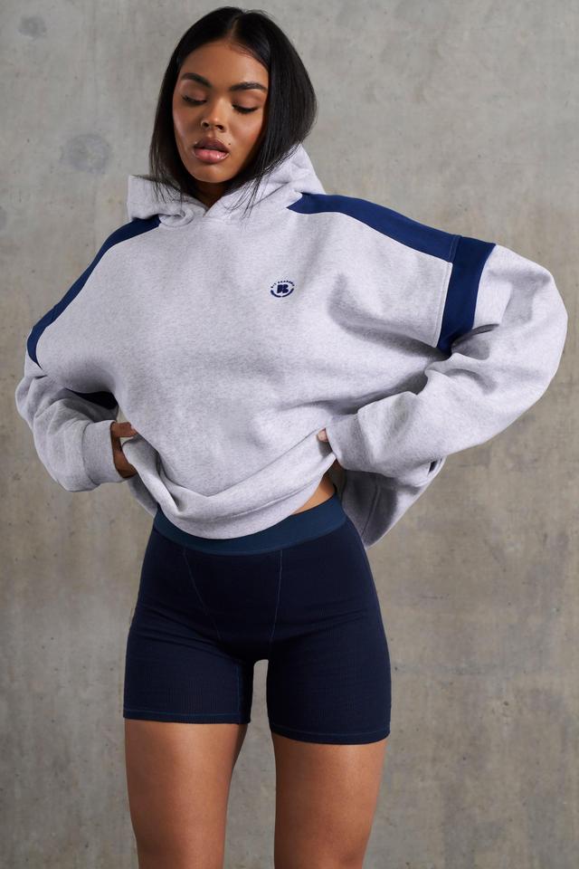 Oversized Hooded Sweatshirt in Heather Grey Product Image