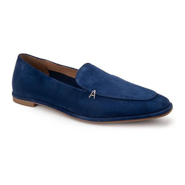 Aerosoles Neo Casual Womens Suede Loafers Blue Product Image