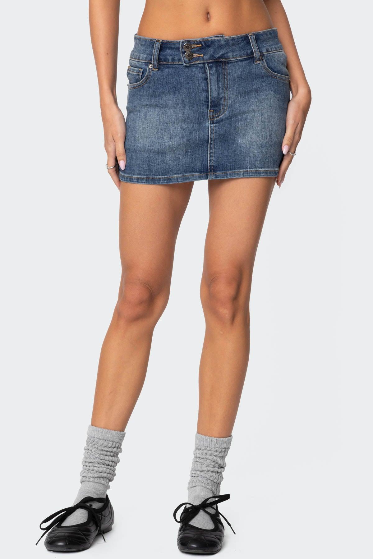 Eryn Denim Mini Skirt Product Image