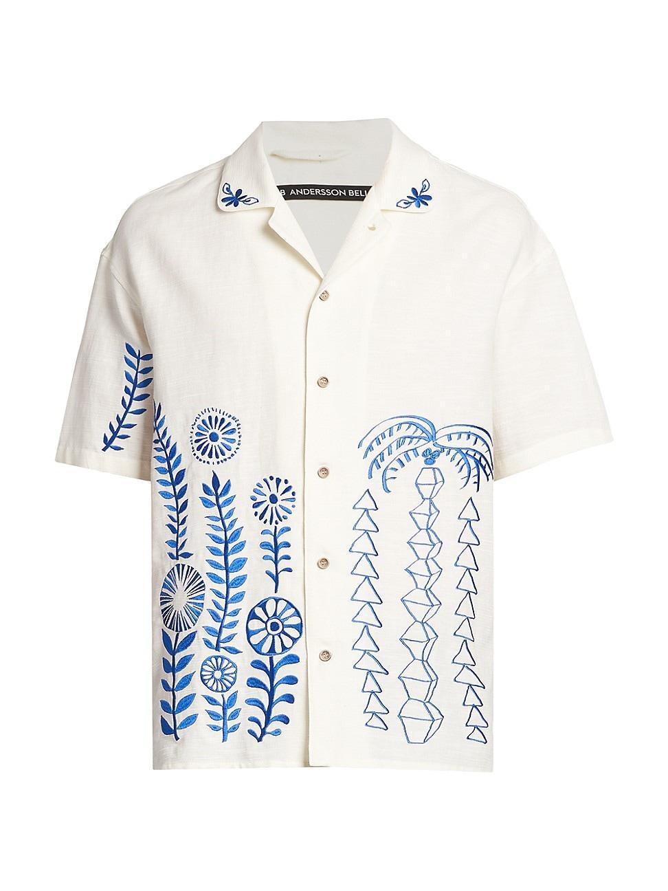 Mens May Embroidery Camp Collar Shirt Product Image