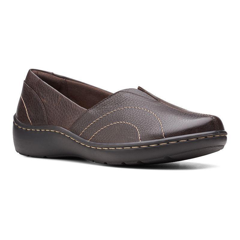 Clarks Cora Meadow Womens Leather Slip-On Shoes Product Image