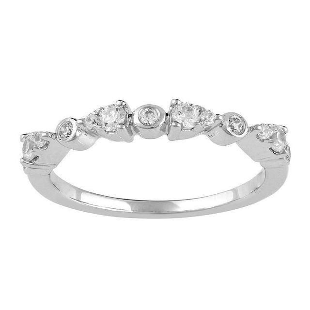 Sterling Silver 1/3 Carat T.W. Diamond Anniversary Ring, Womens Product Image