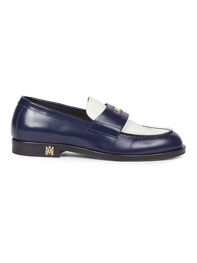 Mens MA-1 Colorblocked Leather Loafers Product Image