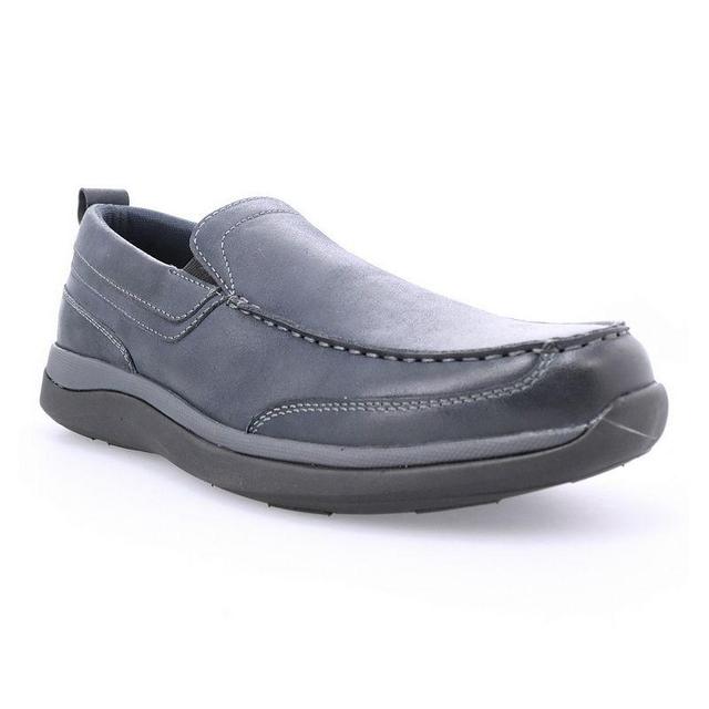 Propet Preston Mens Leather Loafers Blue Product Image