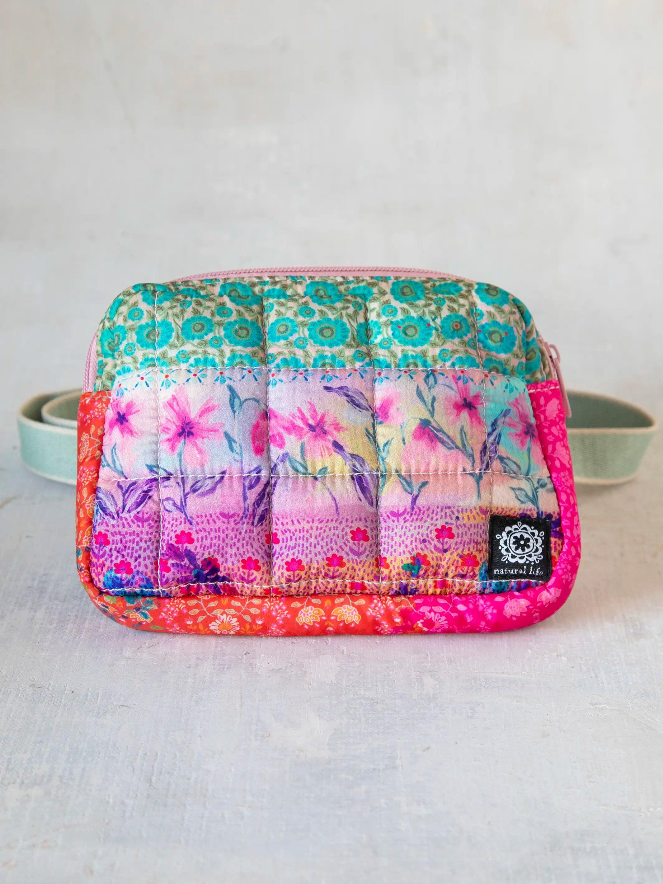 Everyday Puffy Fanny Pack - Pink Watercolor Patchwork Product Image