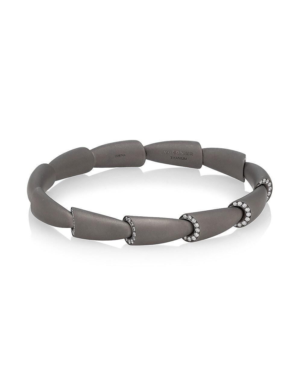 Womens Calla Titanium & Diamond Bracelet Product Image