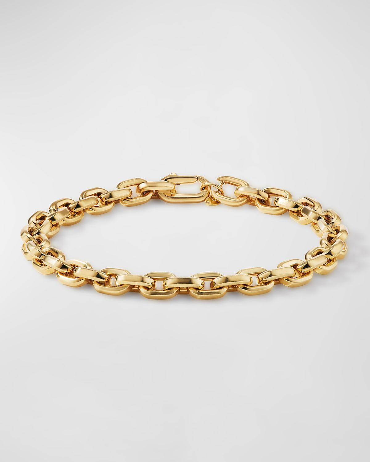 Mens 18K Yellow Gold Deco Link Bracelet Product Image