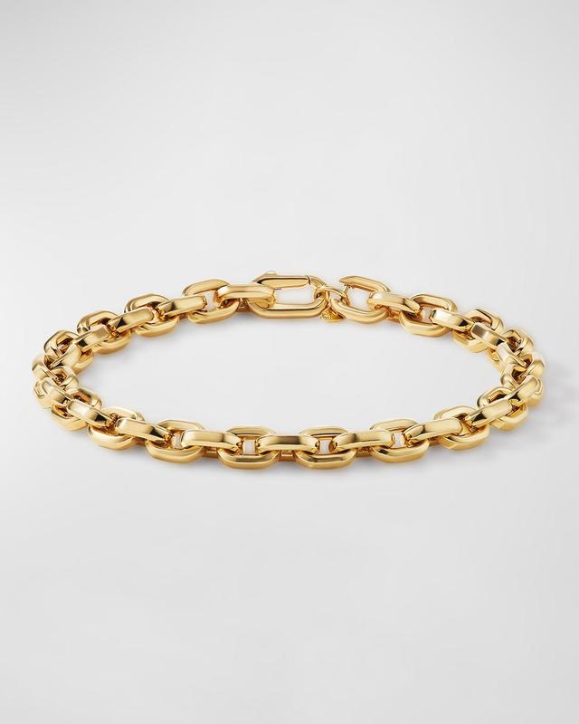 Mens 18K Yellow Gold Deco Link Bracelet Product Image