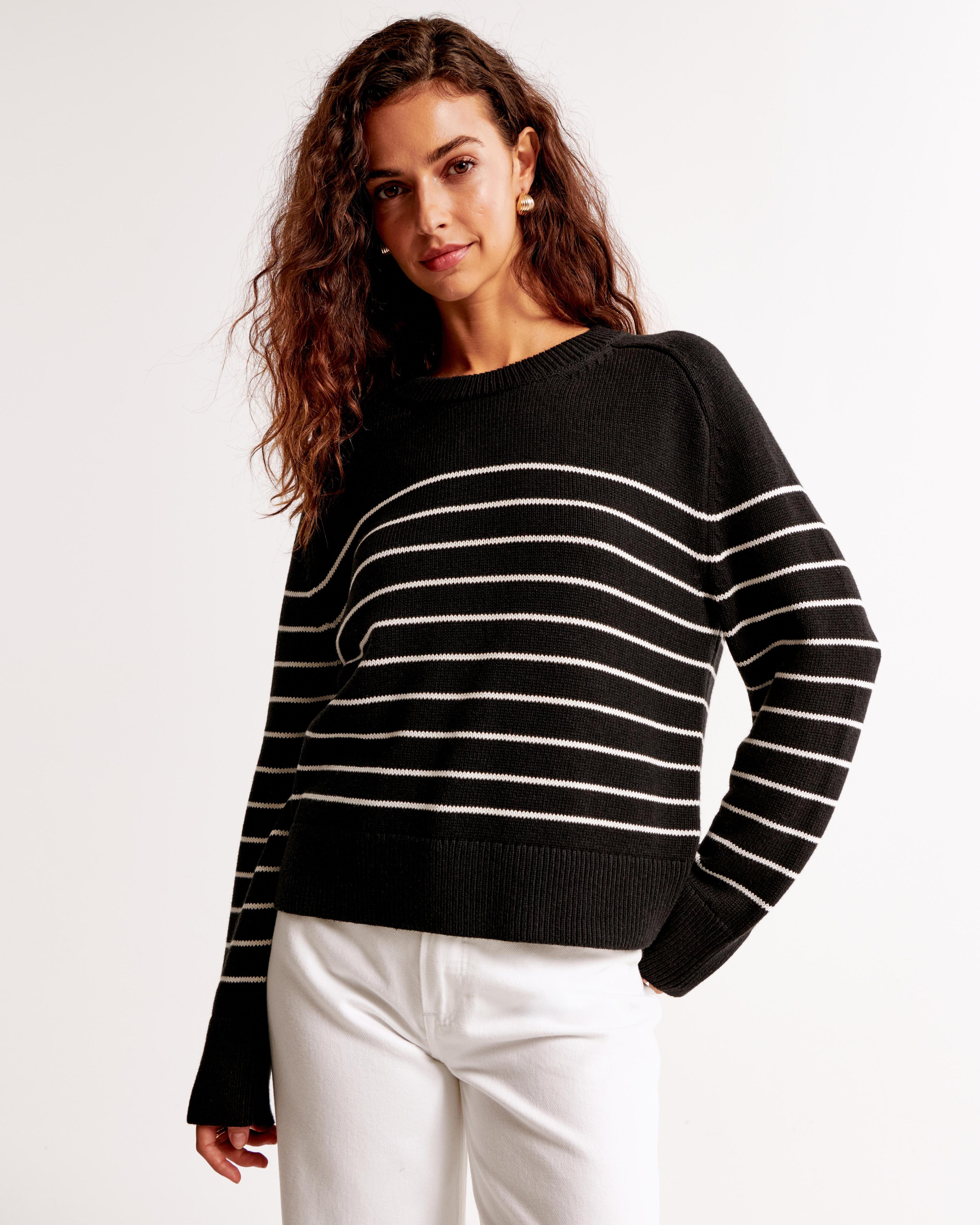 The A&F Madeline Cotton-Blend Crew Sweater Product Image