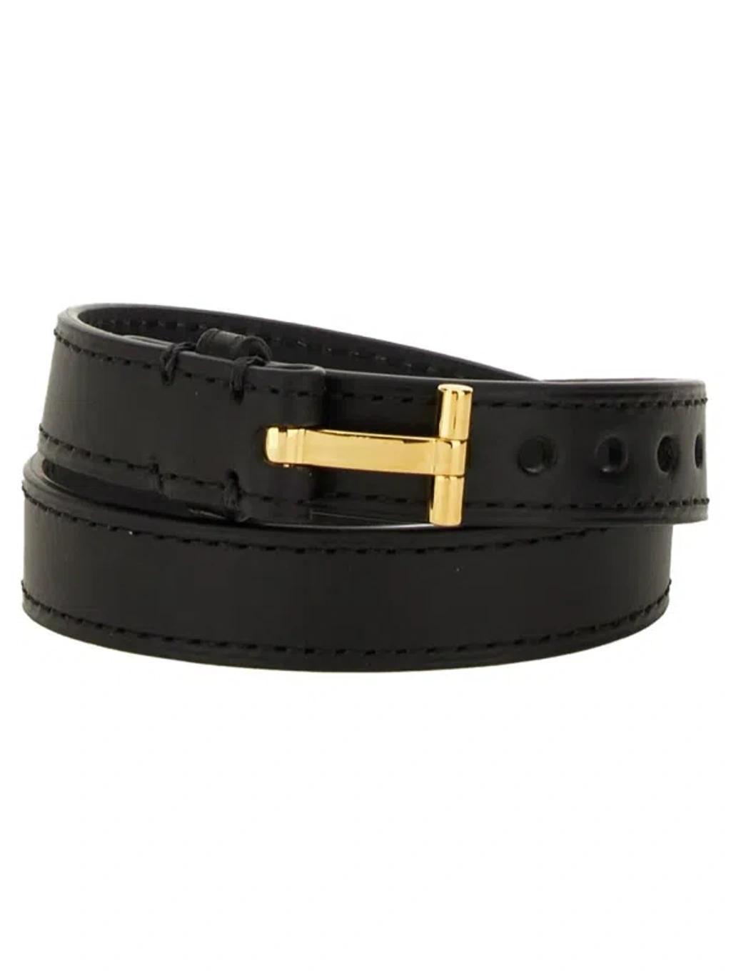 TOM FORD Logo Bracelet In Black Product Image