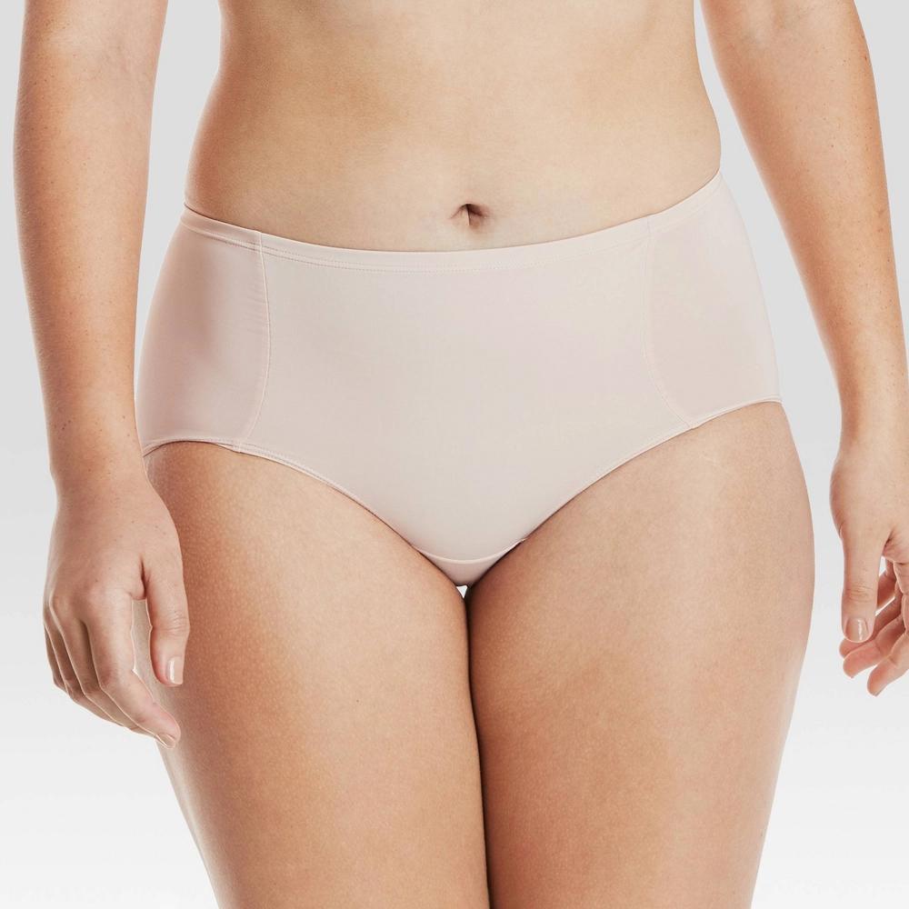 Hanes Premium Women's 4pk Tummy Control Briefs - Gray/Beige/Black M Product Image