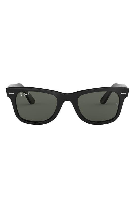 RAY BAN 50mm Classic Wayfarer Polarized Sunglasses In Black Polarized Product Image