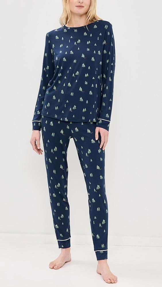 Eberjey Gisele Printed Crew PJ Set | Shopbop Product Image