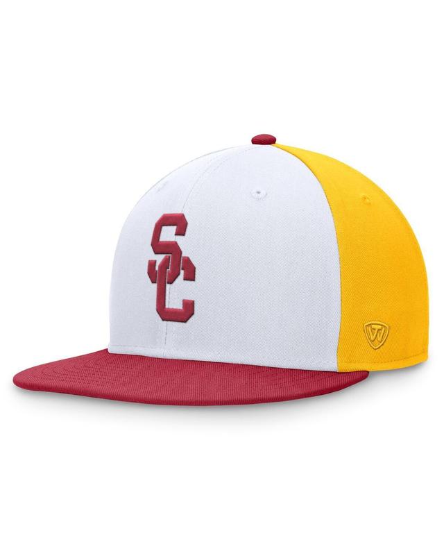 Top of the World Mens White/Cardinal Usc Trojans Tri-Tone Heritage Collector Fitted Hat - White/ Product Image