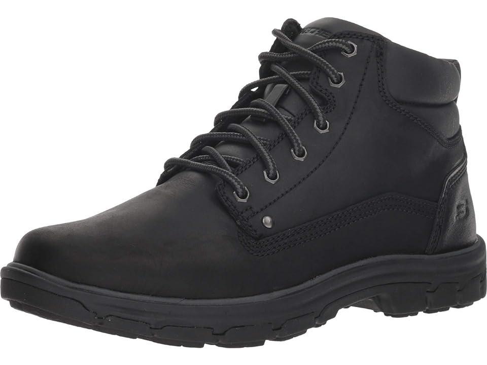 SKECHERS Relaxed Fit Segment Garnet (Black) Men's Boots Product Image