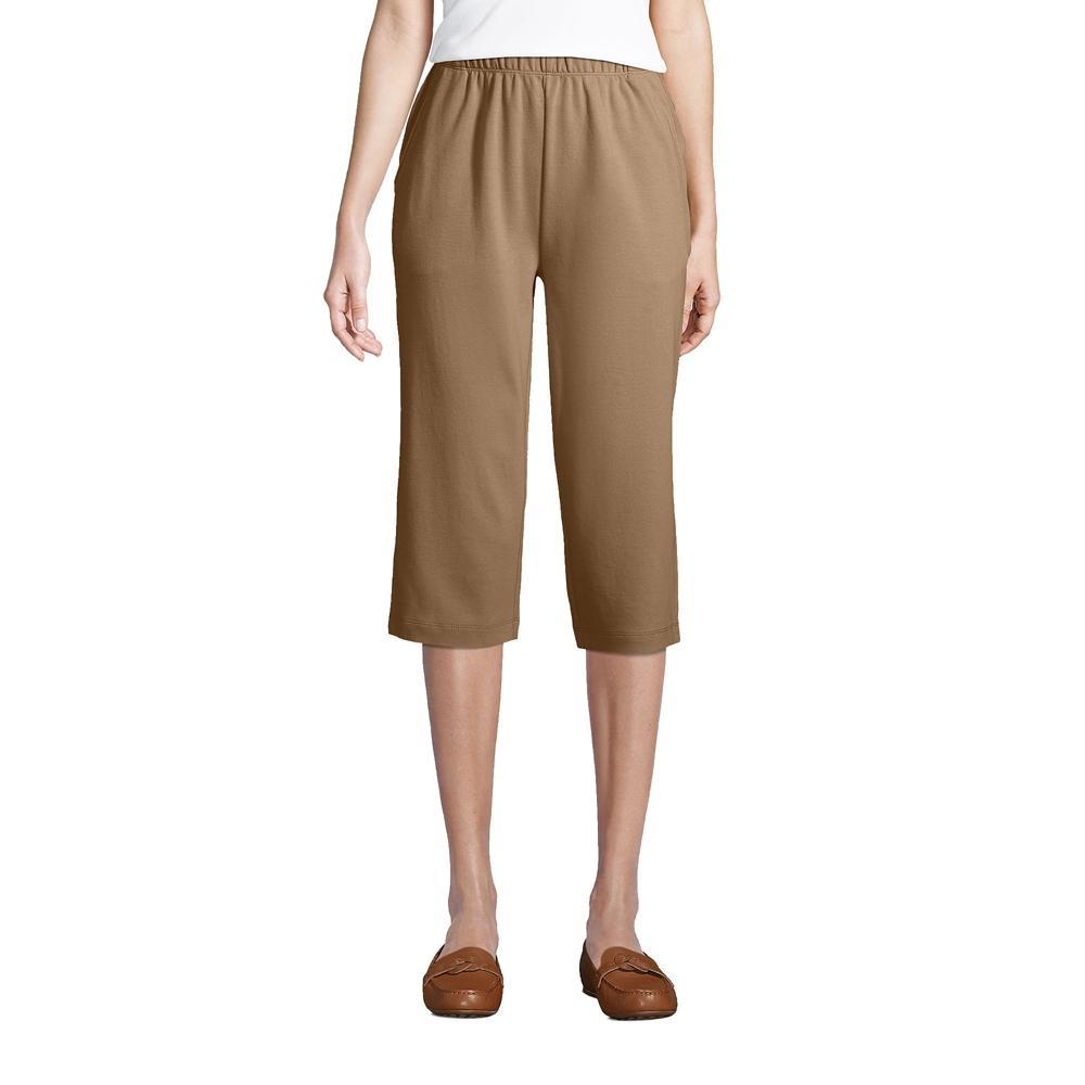 Womens Lands End Sport High Waist Pull-On Capri Pants Product Image