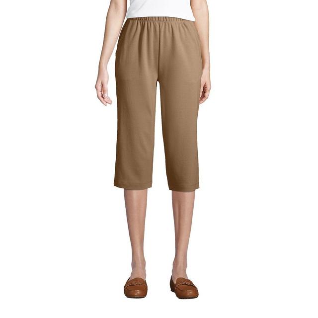 Womens Lands End Sport High Waist Pull-On Capri Pants Product Image