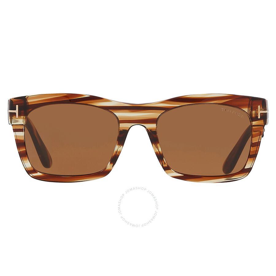 Men's 56 Mm Havana Sunglasses In Brown Product Image