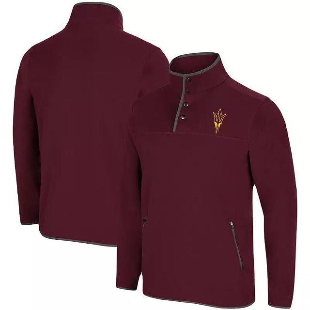 Mens Colosseum Maroon Arizona State Sun Devils Rebound Snap Pullover Jacket Product Image