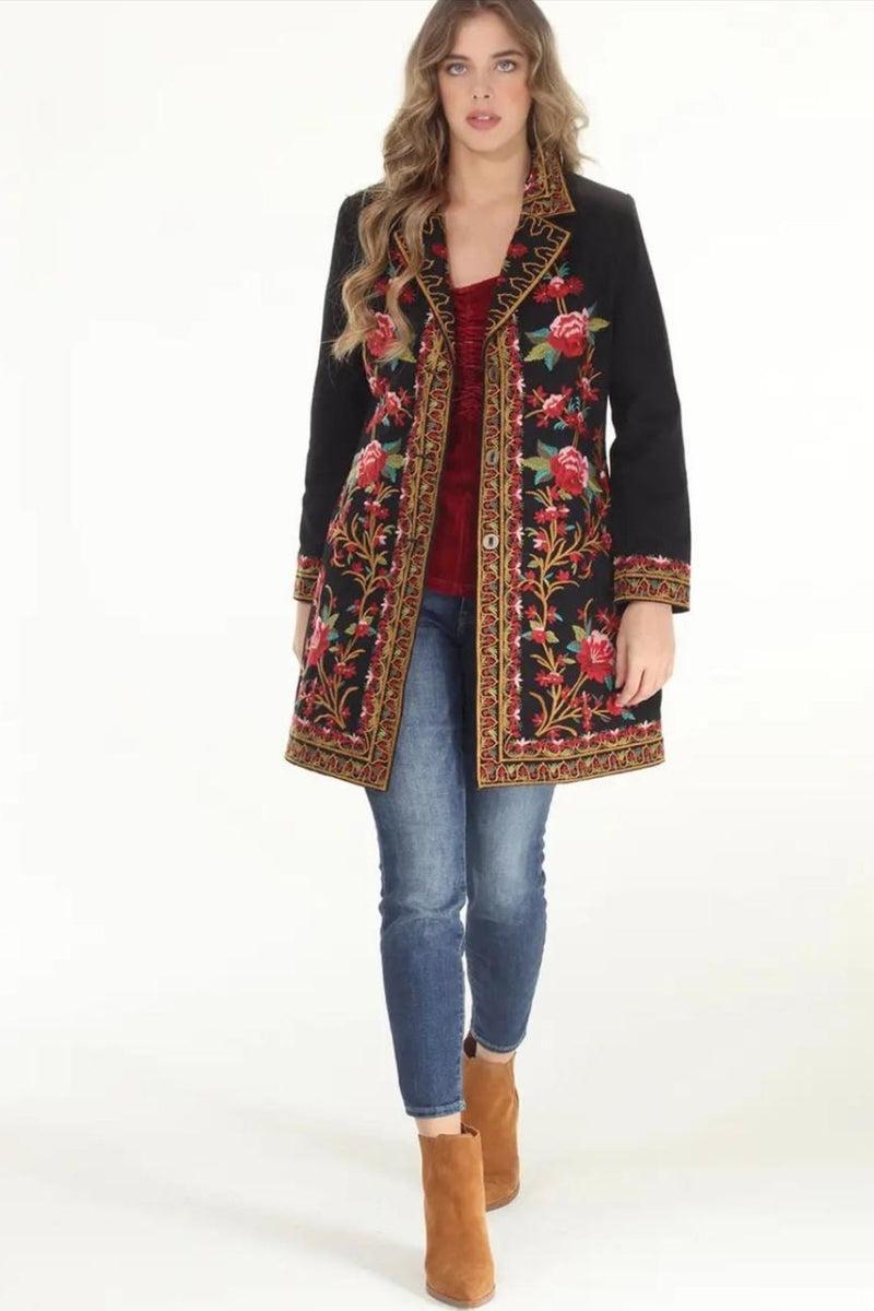 Black Embroidered Jacket Product Image