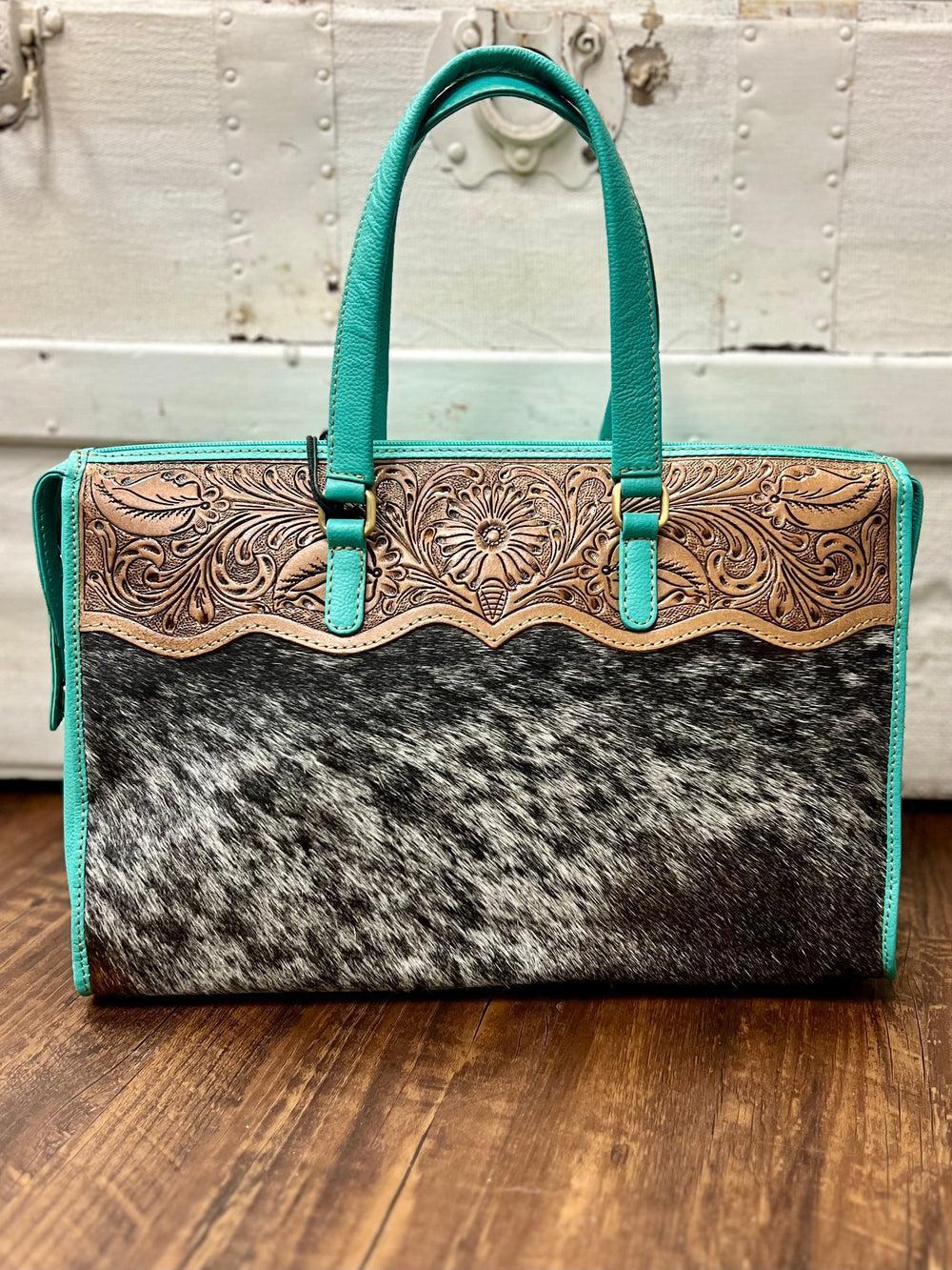 Tylersburg Hand Tooled Turquoise Handbag Product Image