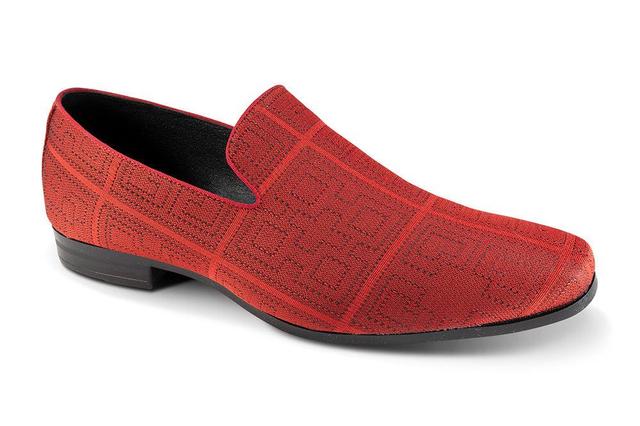 Red Stitched Pattern Loafer Product Image