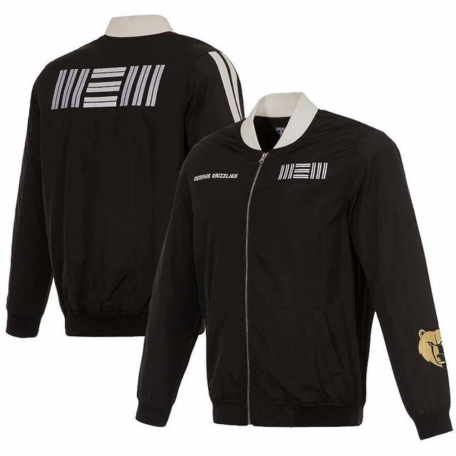 Mens JH Design Black Memphis Grizzlies 2023/24 City Edition Nylon Full-Zip Bomber Jacket Product Image