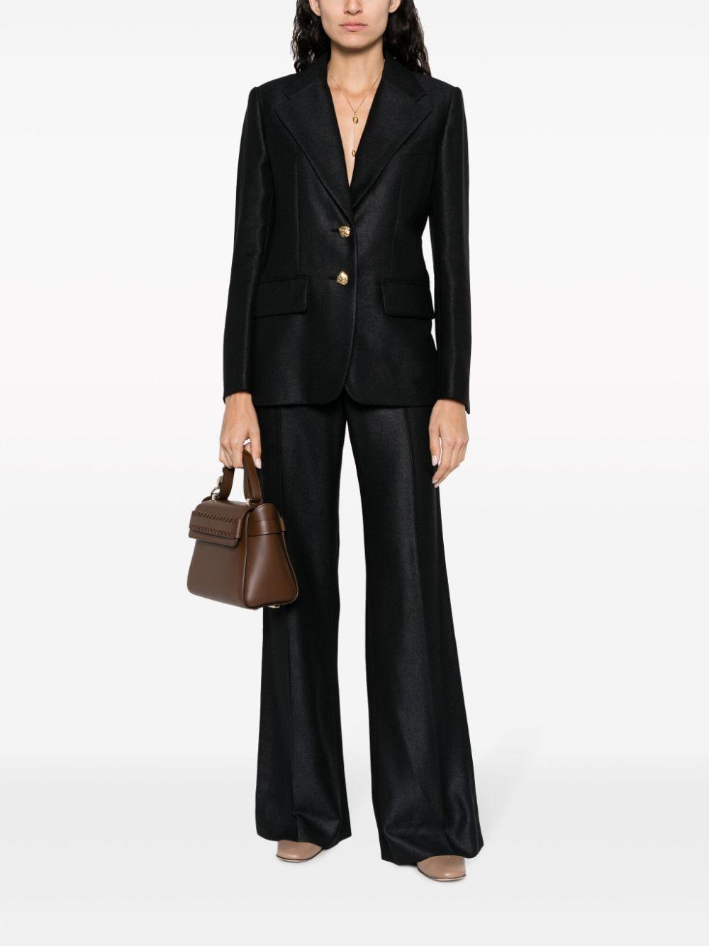 Tailored Flared Trousers In Black Product Image