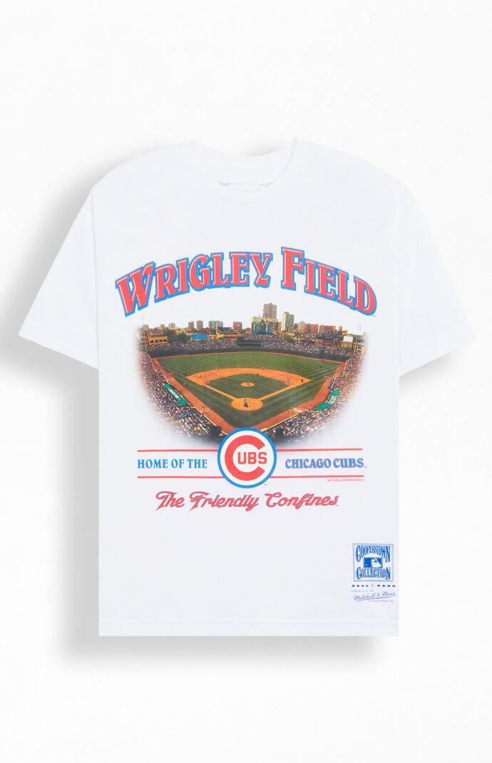 Mitchell & Ness Mens Chicago Cubs Wrigley Field T-Shirt Product Image