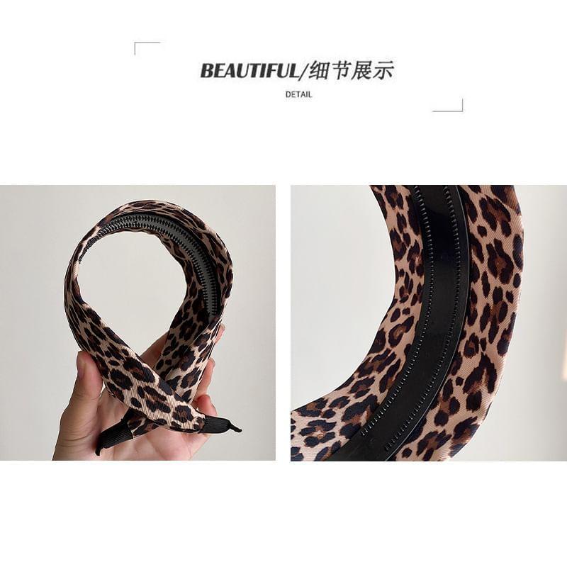 Leopard Print Fabric Headband Product Image