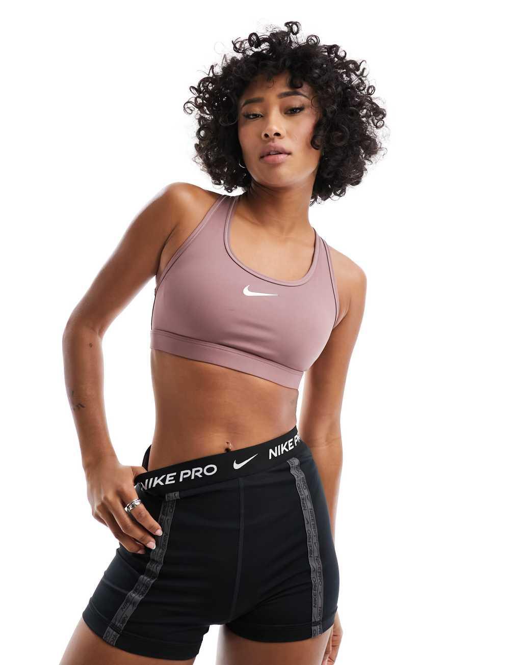 Nike Training mini swoosh medium support sports bra Product Image