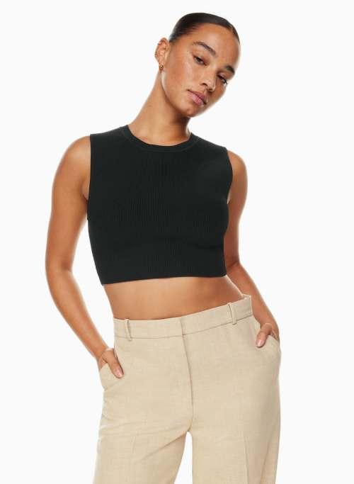 sculpt knit muscle cropped tank Product Image