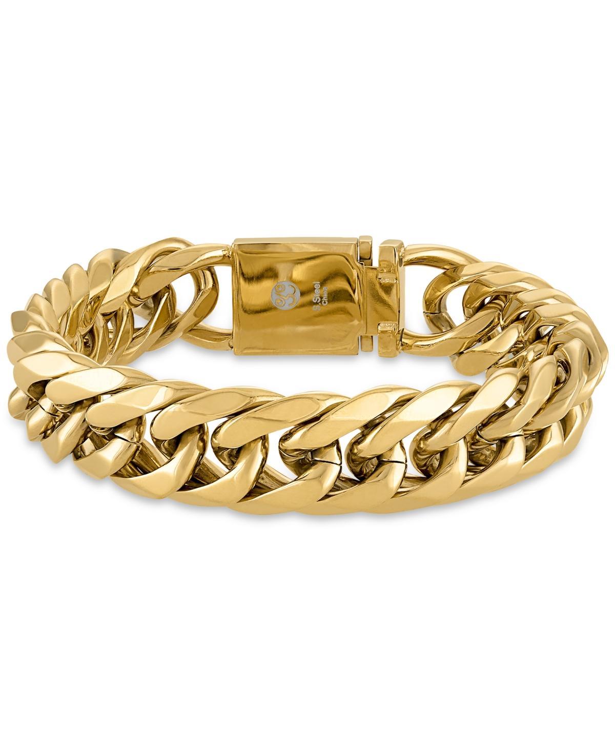 Esquire Mens Jewelry Polished Wide Curb Link Bracelet, Created for Macys Product Image