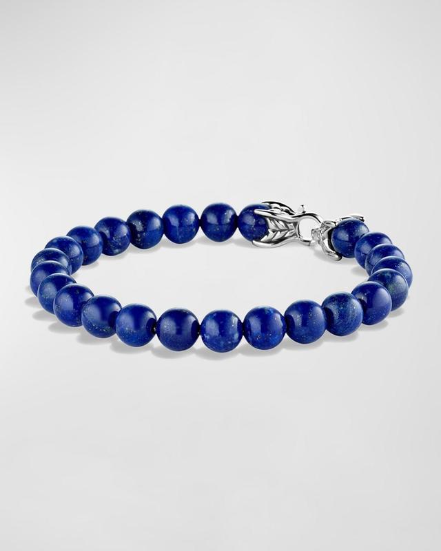 Mens Spiritual Beads Bracelet in Sterling Silver Product Image