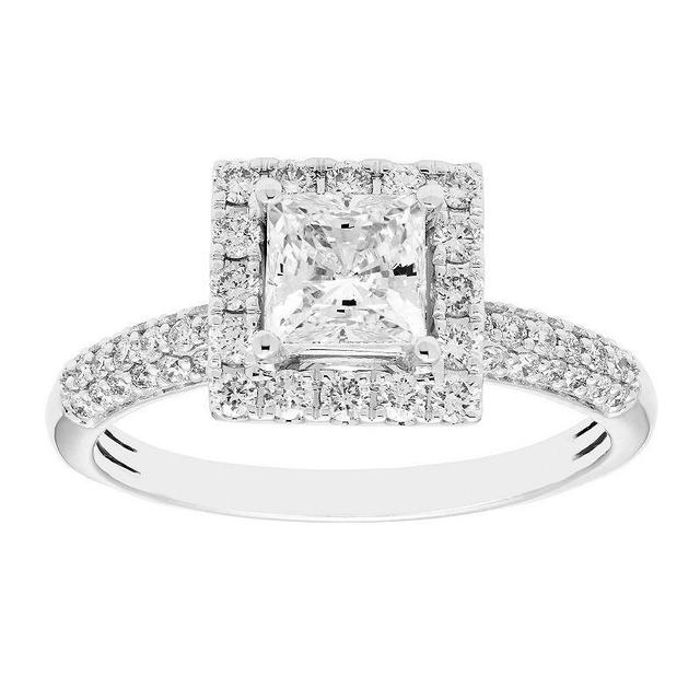 The Regal Collection 14k White Gold 1 1/4 Carat T.W. Certified Diamond Engagement Ring, Womens 14k Whgold Product Image