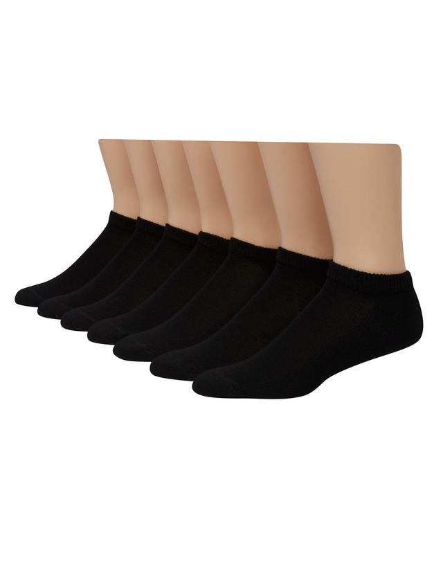 Hanes Double Tough Mens No-Show Socks, Shoe Sizes 6-12, 12-Pairs Black Product Image