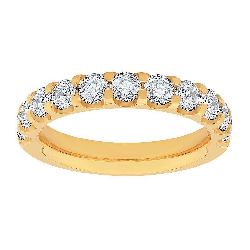 Diamond Medley 14k Gold 1 1/2 Carat T.W. Lab-Grown Diamond Ring, Womens White Product Image