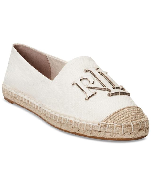 Lauren Ralph Lauren Womens Cameron Iii Logo Slip-On Espadrille Flats - Natural Product Image