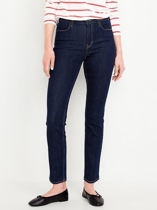 High-Waisted Wow Straight Jeans for Women Product Image