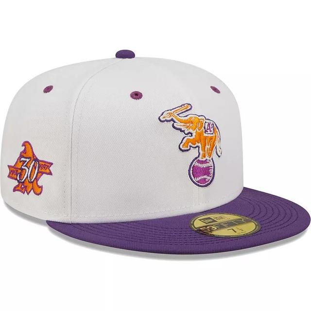 Mens New Era /Purple Oakland Athletics 30th Season Grape Lolli 59FIFTY Fitted Hat Product Image