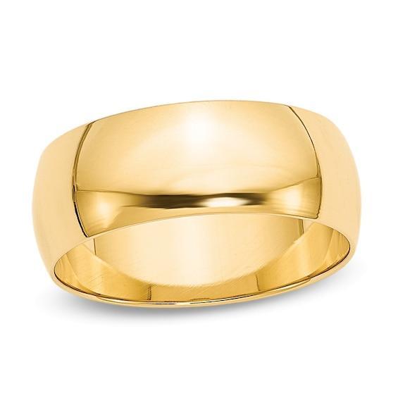 Men's 8.0mm Wedding Band in 14K Gold Product Image