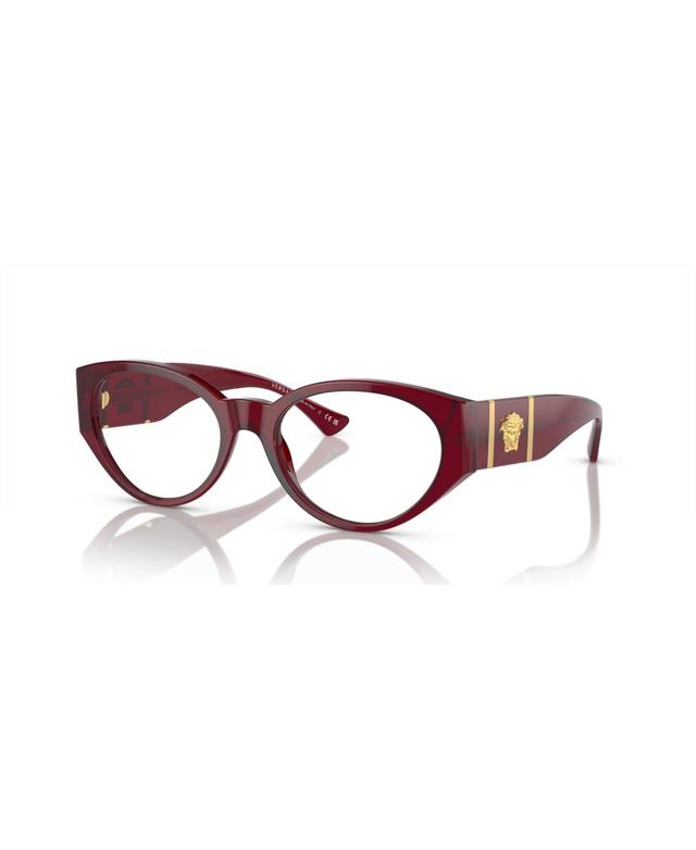 Versace Womens Eyeglasses, VE3345 - Bordeaux Transparent Product Image