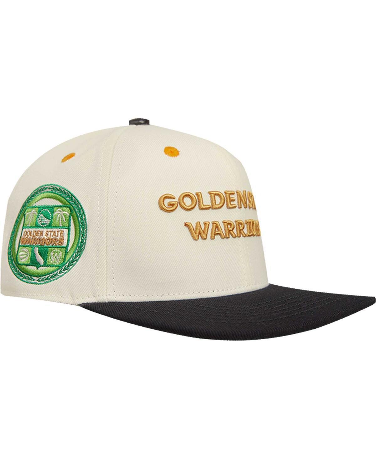 Mens Cream/Black Golden State Warriors Album Cover Snapback Hat Product Image