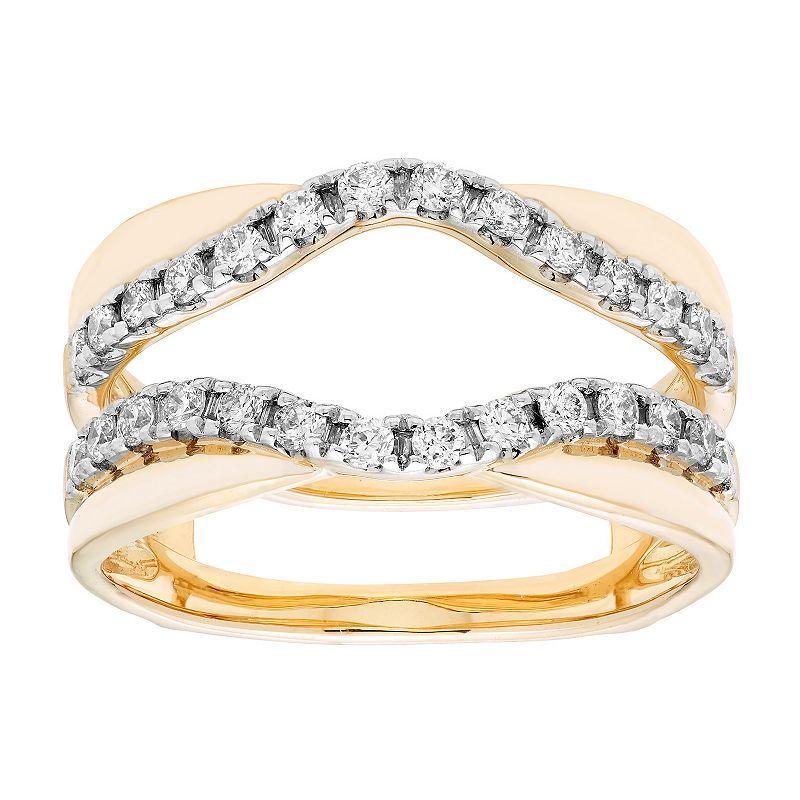 The Regal Collection 14k Gold 1/2 Carat T.W. Certified Diamond Enhancer Wedding Ring, Womens 14k Whgold Product Image