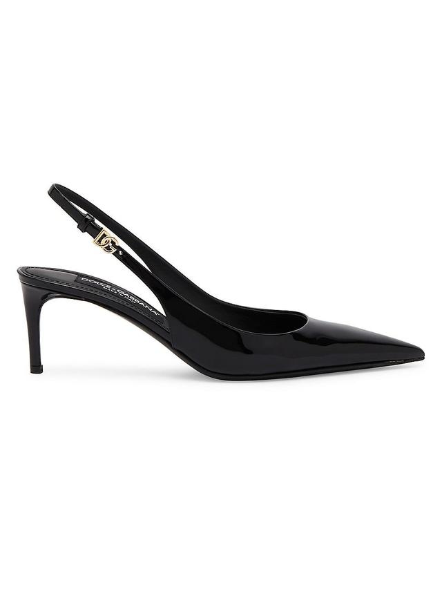 Womens 60MM Leather Slingback Pumps Product Image